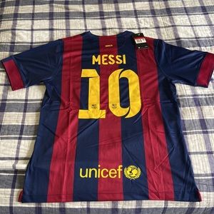 NWT Men's FC Barcelona 2014/15 Home Kit - Size L Messi #10
